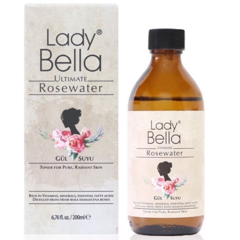 LadyBella 玫瑰純露水 土耳其 200ml 天然 化妝水 保濕 濕敷 女人我最大