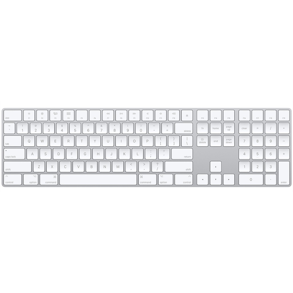 Apple原廠藍牙鍵盤含數字鍵盤的 Magic Keyboard - 美式英文 - 銀色