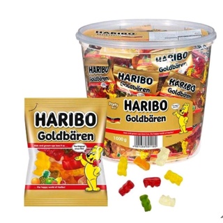 德國 Haribo 哈瑞寶 金熊 小熊 Q 軟糖 分享包（分購20入/ 1桶1KG）無人工色素 水果風味 小包 好市多