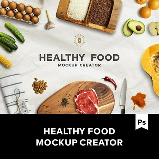 Healthy Food Mockup Creator 食品廚房品牌場景樣機.M2020043001