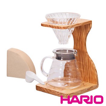 HARIO V60 玻璃濾杯 木架咖啡壺組 2~5杯 VSS-1206-OV 鑠咖啡 日本