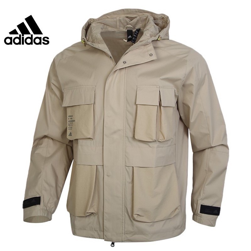 DY• ADIDAS TH WINDBREAKER 風衣外套 卡其 多口袋 工裝視感 可調式袖口 男款 GF4012