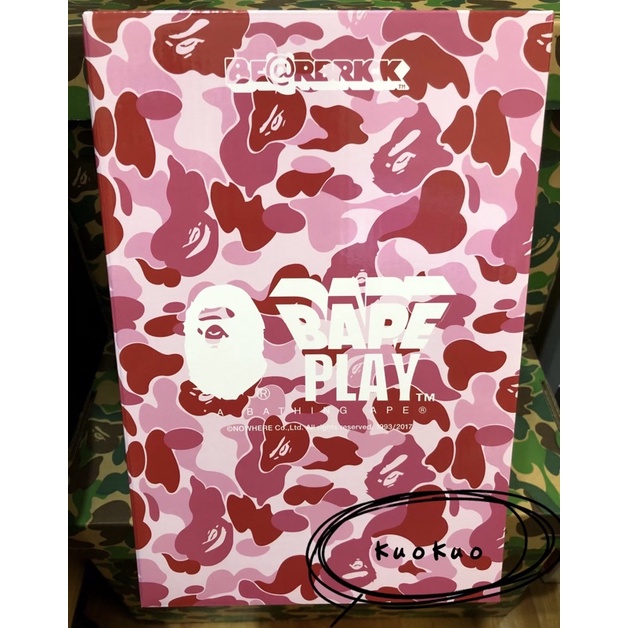 BE@RBRICK ABC CAMO PINK BAPE APE 粉紅迷彩 400%+100% 全新未拆 | 蝦皮購物