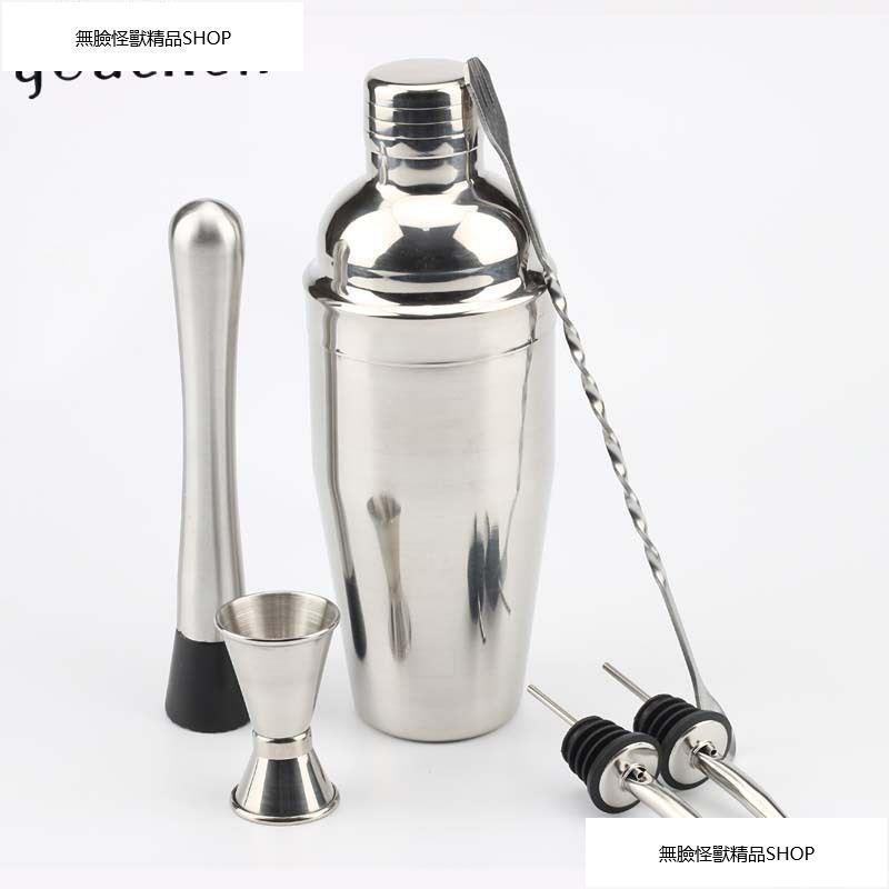 Stainless steel cocktail shaker set cocktail shaker tools 6