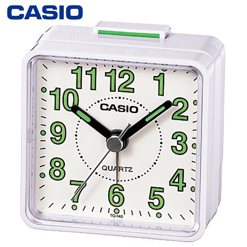 CASIO TQ-140-7 迷你鬧鐘/攜帶方便/夜光指針刻度/電子BiBi聲【第一鐘錶眼鏡】