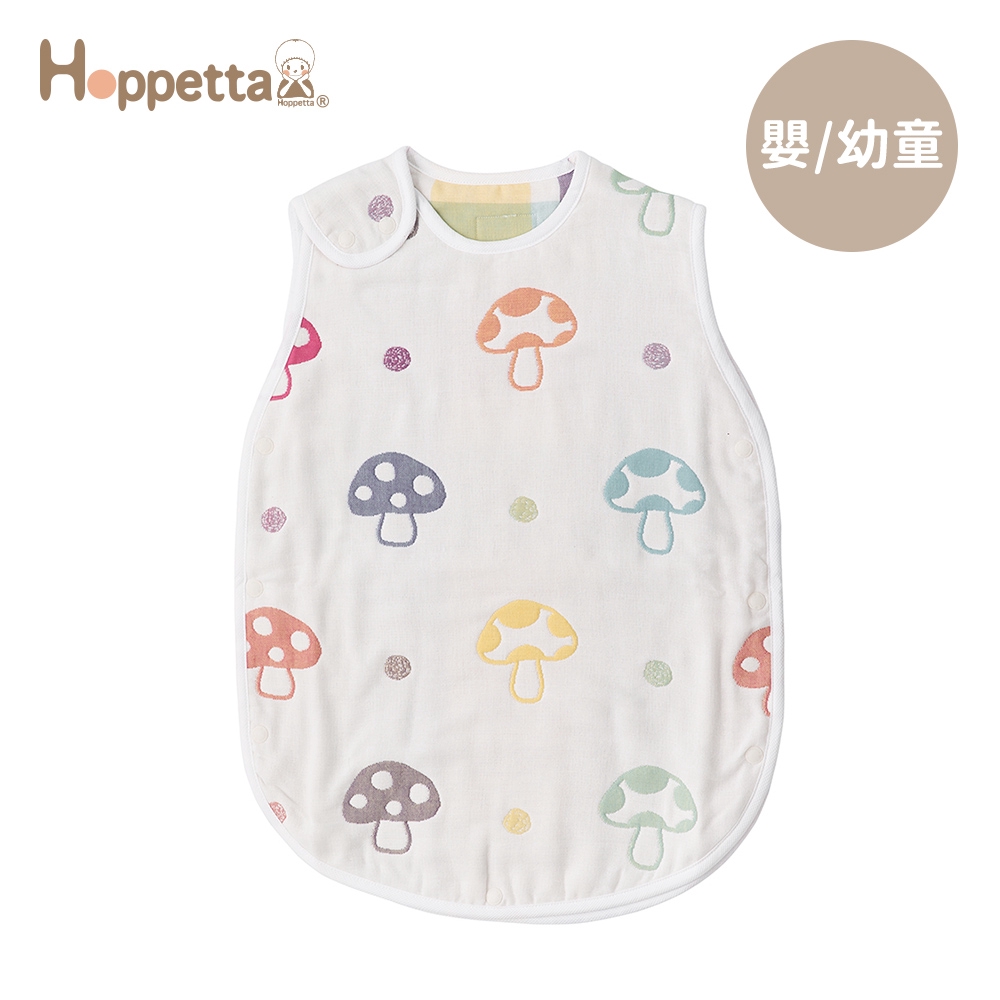 日本 Hoppetta 蘑菇六層紗防踢背心 (嬰童0M-3Y / 幼童2Y-7Y )【YODEE優迪嚴選】
