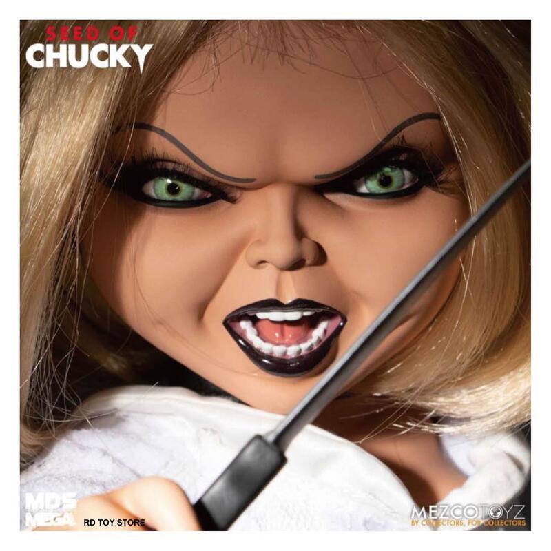 RD 全新 現貨 Mezco 恰吉 Chucky 靈異入侵 鬼新娘 Tiffany (會說話) 38cm 白衣 禮服