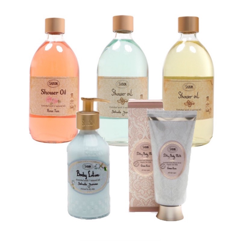 SABON 沐浴油  絲綢乳液 身體乳液 多款可選  / 以色列綠玫瑰/經典PLV / 茉莉花語 500ML 300ML
