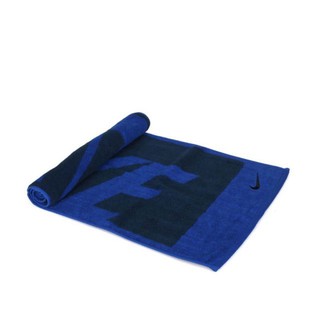 NIKE 緹花Jacquard 盒裝長型毛巾(中) 深藍/皇家藍字/深藍勾 35x80cm 全新正品