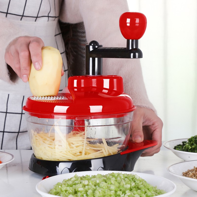 家用手動絞菜碎肉機手搖絞餡機廚房料理機攪蒜韭菜多功能切菜器