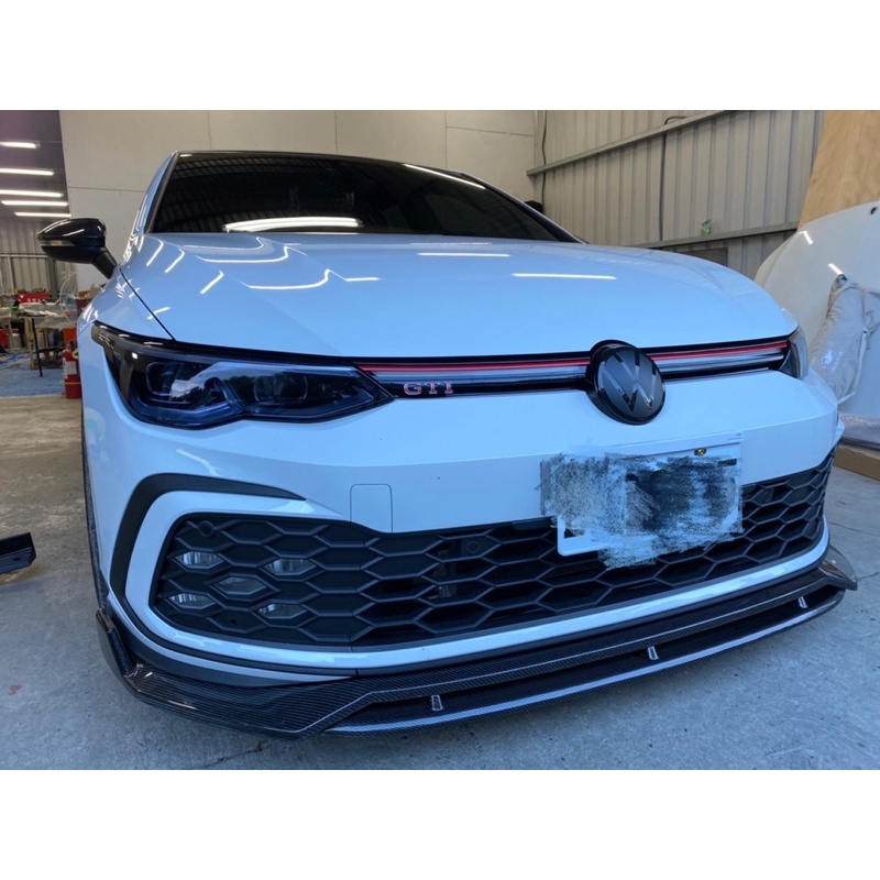 [無限碳纖］福斯VW GTI 8代 NA款雙層正碳纖維前下巴 抽真空 正卡夢店面  GOLF gti mk8 gti7