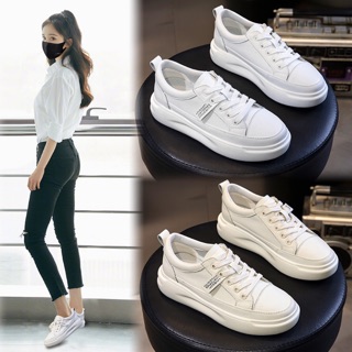 JC Shop【35-40#】韓系真皮女鞋 真皮休閒鞋 厚底鞋 真皮懶人鞋樂福鞋 真皮小白鞋 休閒鞋女