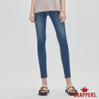 BRAPPERS 女款 新美腳 ROYAL系列-低腰彈性八分窄管褲-深藍