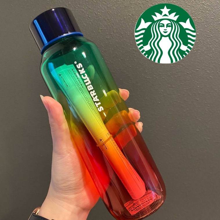 Starbucks星巴克2021新品限量款夢幻杯彩虹玻璃杯591ml