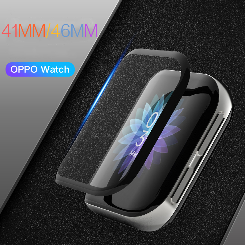適用於oppo watch 41MM 46MM保護貼  oppo手環3D曲面複合膜  高清防爆手錶貼膜軟膜oppo保護膜