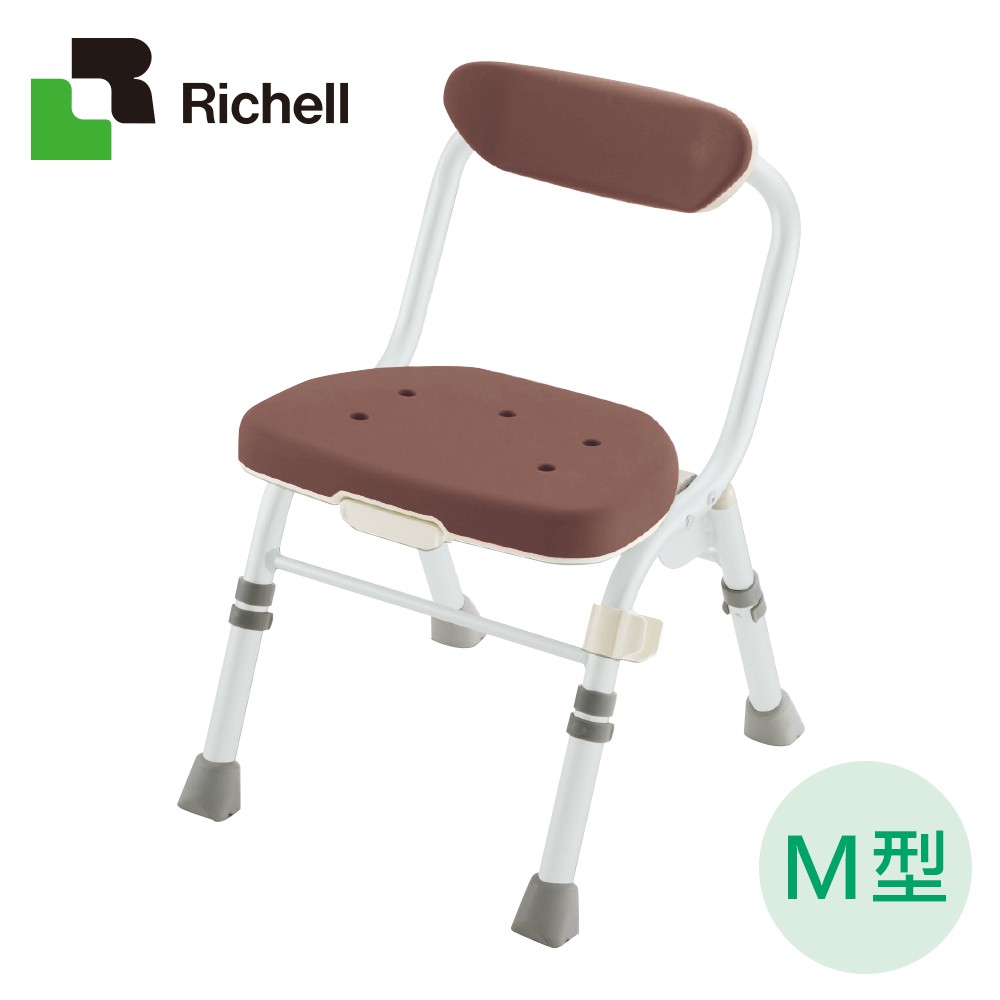 日本利其爾Richell-可收摺高背洗澡椅-M型(多色可選)