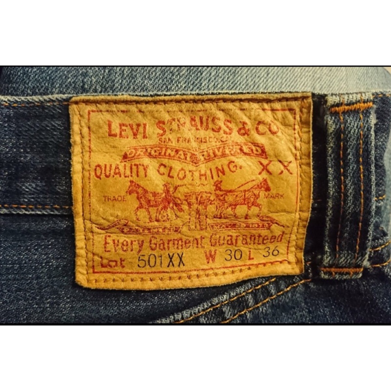 LEVI'S美國555廠製 501XX W30 L36大E 47501  二手刷白