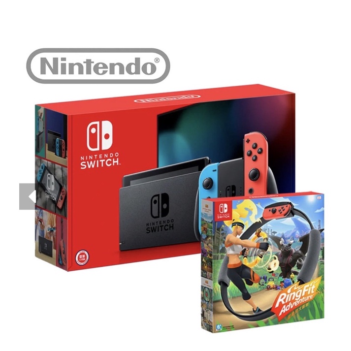 買起來～～全新未拆封～～Nintendo Switch 健身環大冒險 主機組合