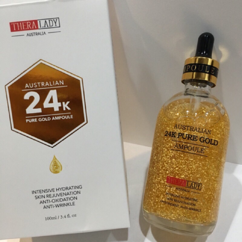 現貨！澳洲theralady 24K pure gold金箔精華大金瓶100ml