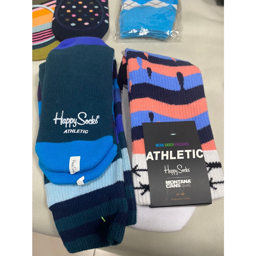 全新台灣公司貨 happy socks 超厚 authentic 運動厚襪 41~46 半價轉賣