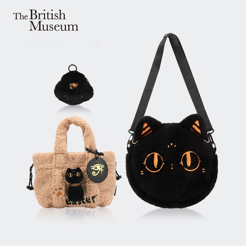 大英博物館安德森貓和她的朋友們系列巴斯特貓爪掛件貓頭毛絨包~Oz