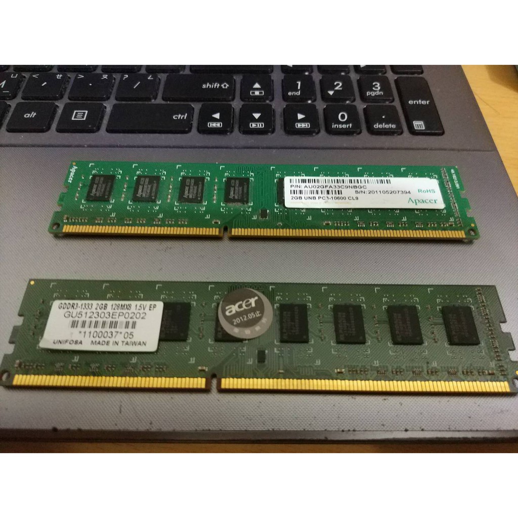 桌電記憶體 RAM DDR3-1333 4G(2G+2G)送一條終保DDR2-800 2G