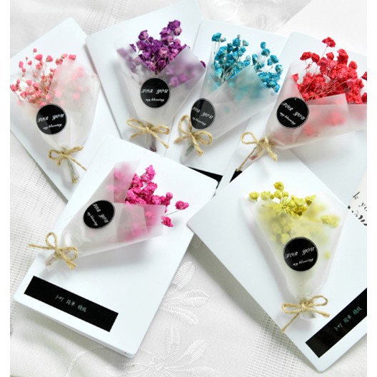 質感熱銷 白色立體花束乾燥花卡片生日卡片carmo Fl 蝦皮購物