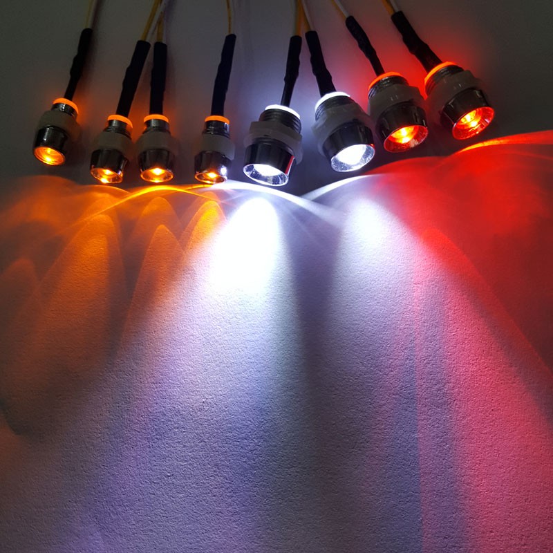 LED 遙控車燈組 8燈泡 白燈 紅燈 黃燈 附金屬燈座 模型