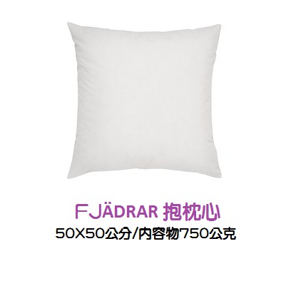 IKEA---FJÄDRAR抱枕心,淺乳白色(50x50公分)