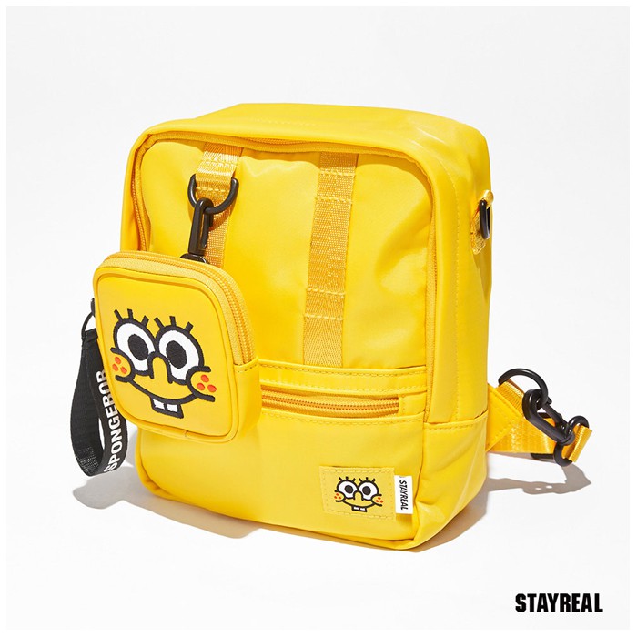Stayreal X Spongebob 海綿寶寶迷你後背包bb20006 黃側背包 後背包 蝦皮購物
