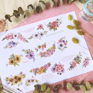 ◎分裝◎ Sonia's illustration Life 紙膠帶 Flowers 2 3 花語