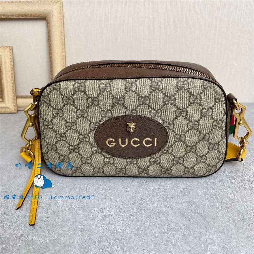 叮噹二手 Gucci 古馳男女款supreme Messenger 虎頭相機包斜背包單肩包 蝦皮購物