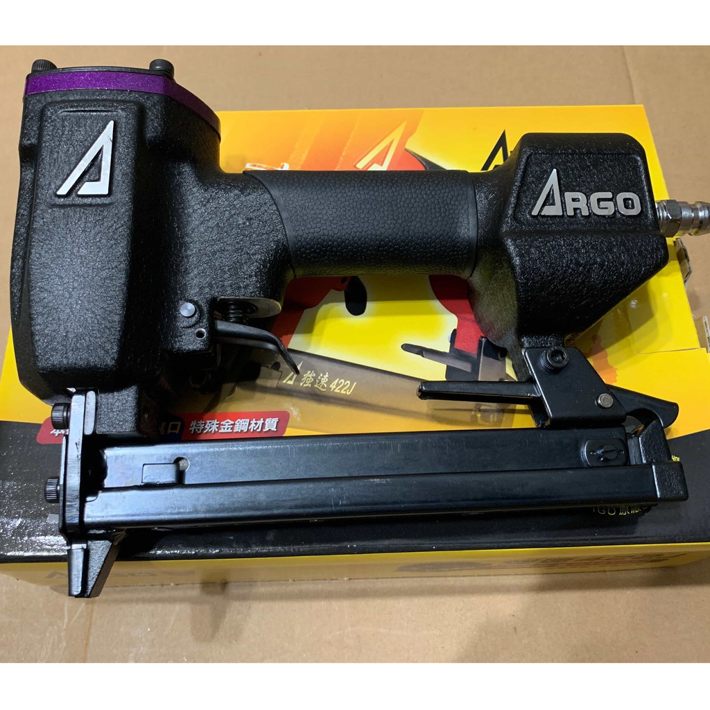 強速系列黑鬼頭 Argo 三角牌422j 雙腳氣動釘槍保證台灣公司貨 蝦皮購物