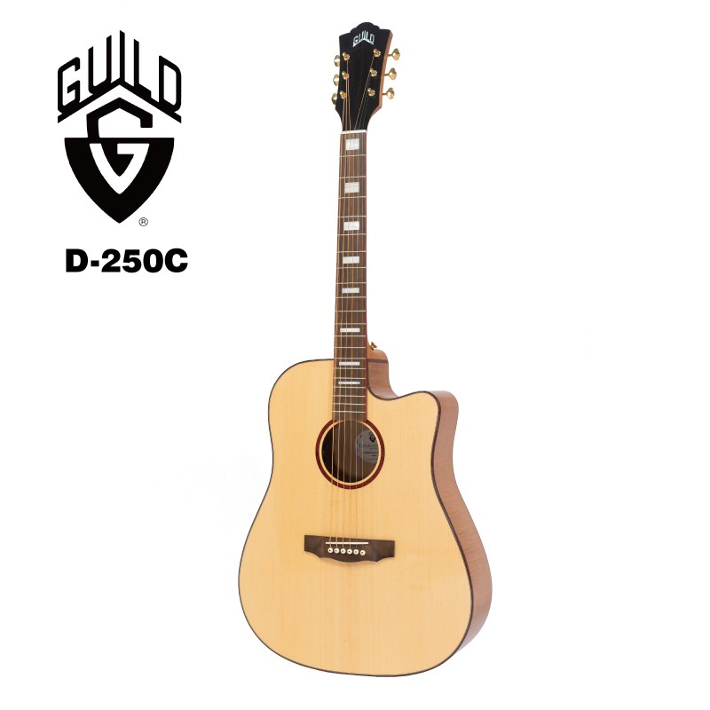 Guild  D-250C 單板 虎紋楓木 木吉他 民謠吉他 D桶 贈 吉他厚袋 【i.ROCK 愛樂客樂器】