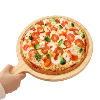 實木托盤 pizza板 披薩盤木柄托盤 木盤 披薩板 實木麵包托盤 麵包托盤 餐廳壽司牛排擺盤/比薩刀/披薩滾刀
