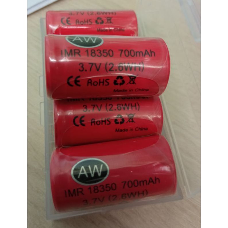 【限時24H出貨】AW 神火 18350 鋰電池 3.7V 900mAh 平頭 充電電池  手電筒 露營燈 風扇 遙控車