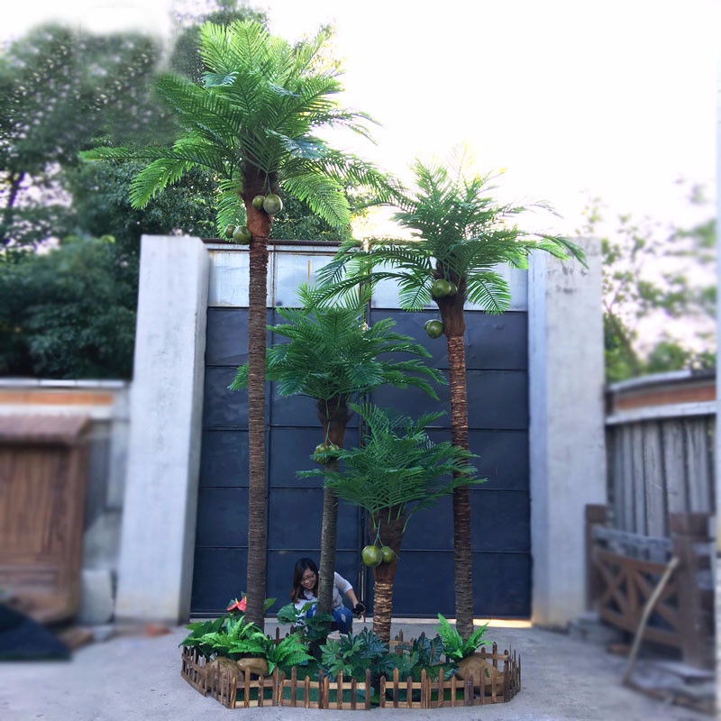 綠植 仿真綠植 植物擺飾 綠化植物 仿真椰子樹假椰樹棕櫚樹綠植大型室內裝飾植物擺件酒店假樹造景