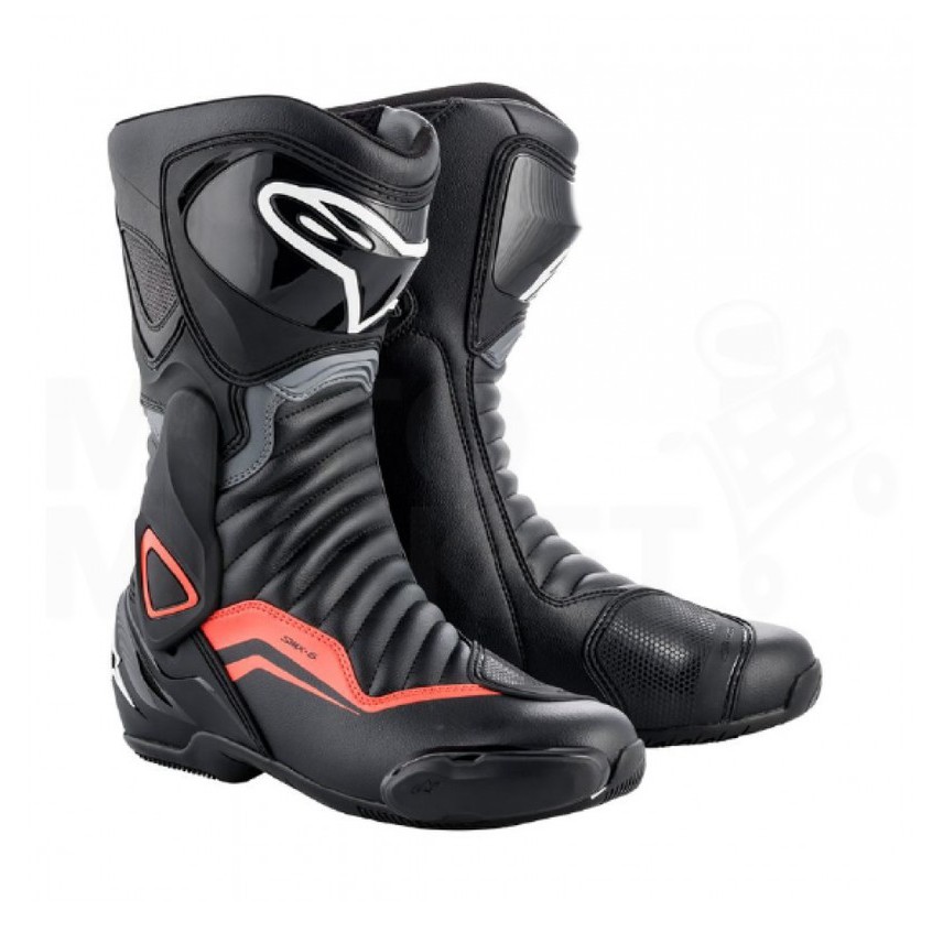 ALPINESTARS A星 SMX-6 V2 BOOTS 皮革 長筒 車靴 黑灰紅