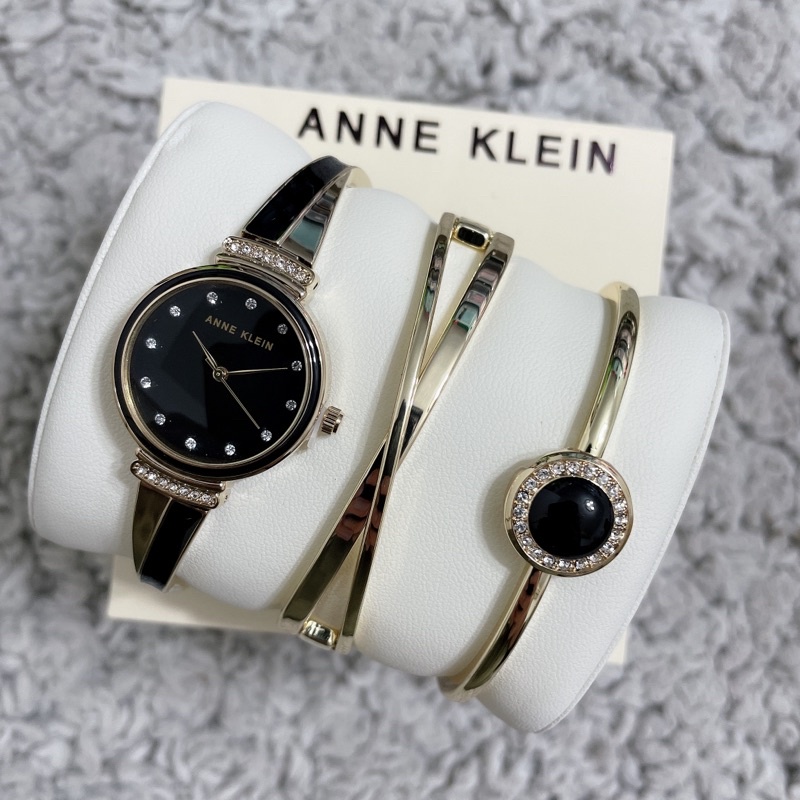 Anne Klein 時尚經典手環+手錶禮盒 3件組