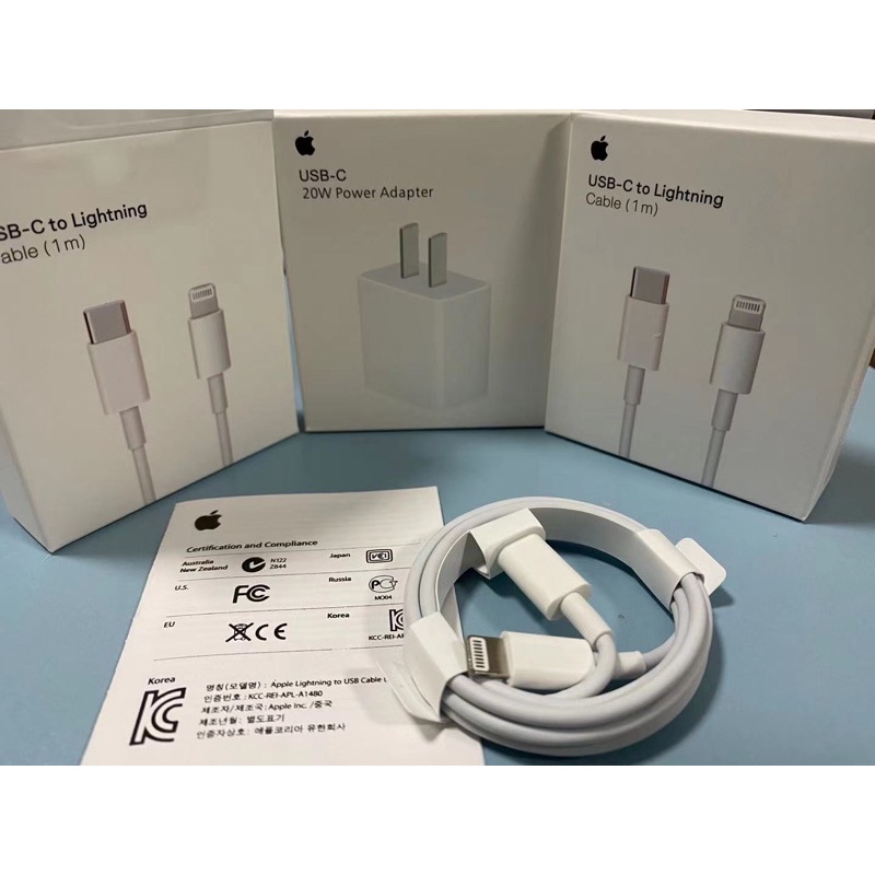 Apple 蘋果原廠充電線 快充 USB-C to Lighting /雙TYPE-C 傳輸線、豆腐頭