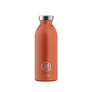 【橘標品】義大利 24Bottles 不鏽鋼雙層保溫瓶 500ml - 夕陽橘