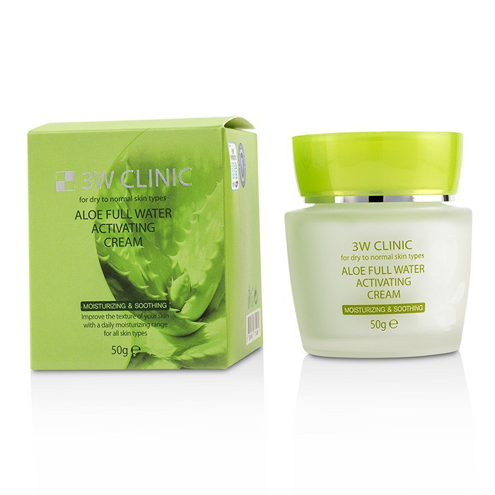 3W CLINIC - 蘆薈舒敏保濕精華霜 - 乾燥至中性膚質適用Aloe Full Water Activating