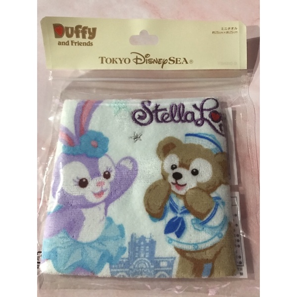 ［全新日本正版］東京海洋迪士尼Duffy和StellaLou圖案小方巾