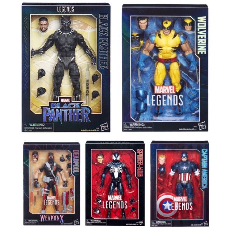 （卡司 正版現貨）Marvel legends 漫威 12吋 黑豹/金鋼狼/死侍/黑蜘蛛人（猛毒）/美國隊長