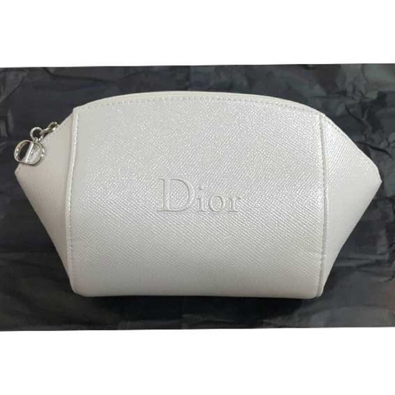 Dior 珠光白  大容量 化妝包 2016特惠組滿額贈品