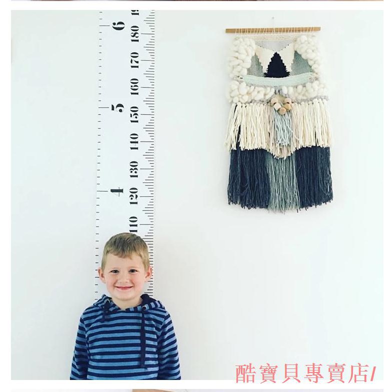 現貨/♤ins兒童身高尺黑白簡約攝影道具裝飾兒童房寶寶測量身高墻貼壁掛