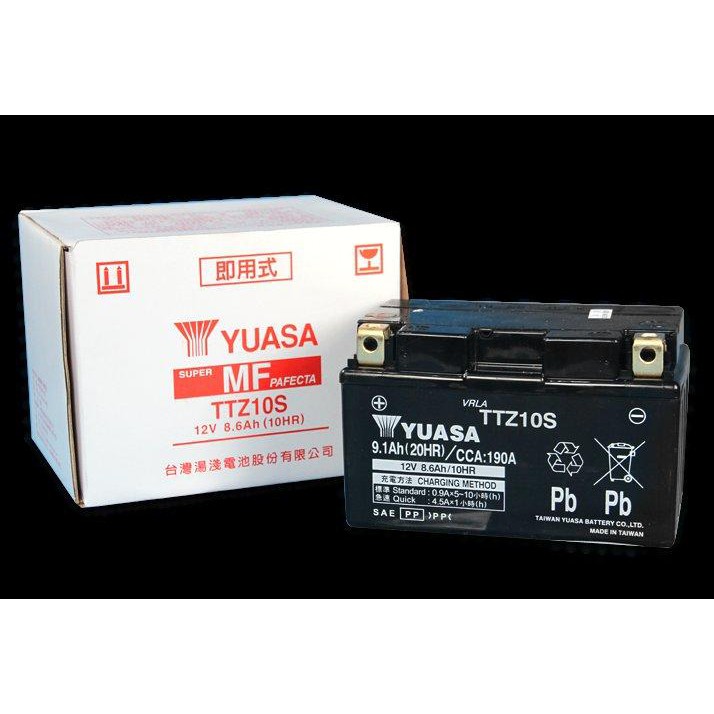 台灣yuasa 湯淺ttz10s 機車密閉型免保養電池10號機車電池電瓶同gtz10s 蝦皮購物