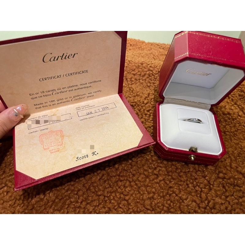 二手·Cartier 戒指💍女生47號/PT950鉑金