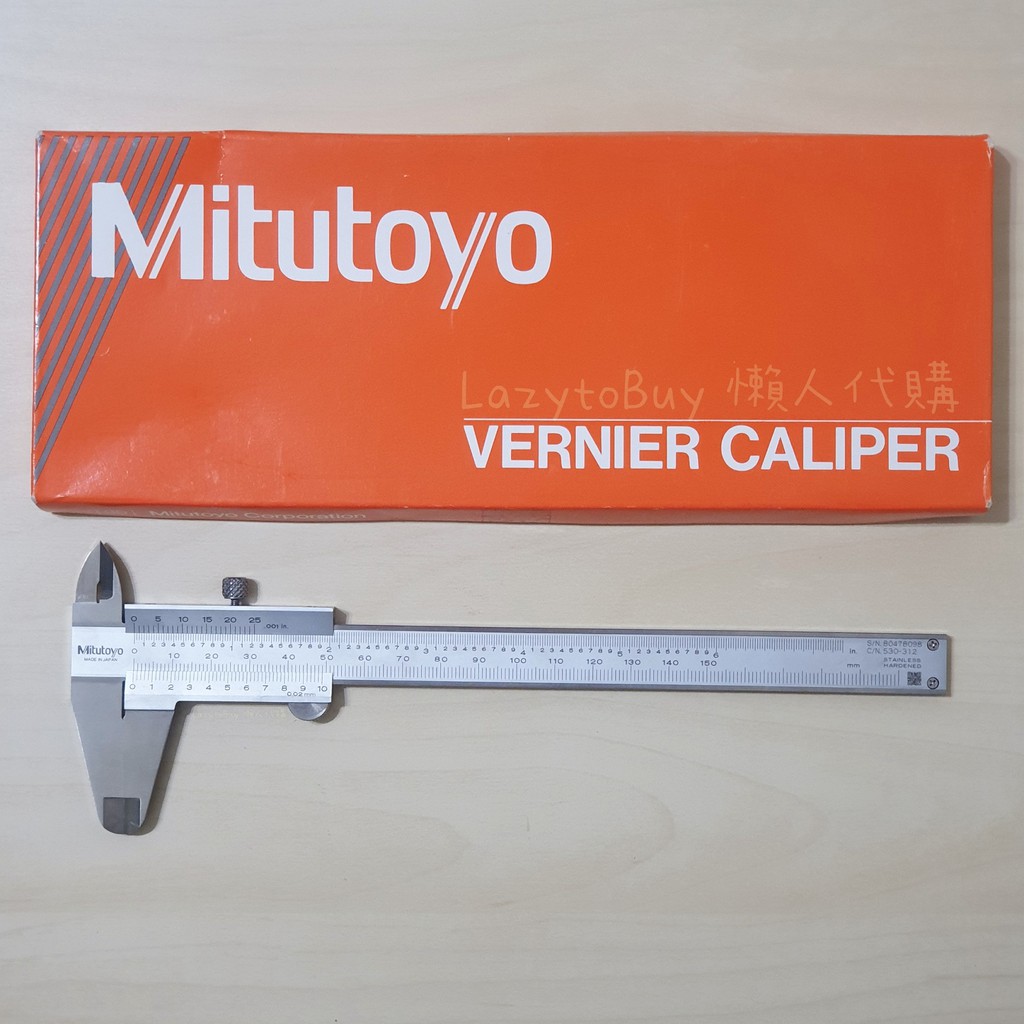 【現貨】日本 Mitutoyo三豐 游標卡尺 6" 150mm 530-312 精度0.02mm（二手）