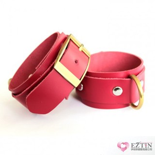 【ezComing】美國駭客 Toughage Leather Wrist Cuffs 奴役皮革手腕銬 S/M 紅色